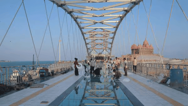 India’s 77-Meter Glass Bridge: A Stunning Marvel in Tamil Nadu